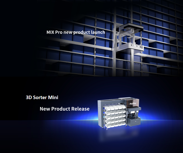 Mushiny lança 3D Sorter Mini e MIX Pro: liderando uma nova era de soluções eficientes de armazenamento